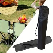 Resim 1 adet Dayanıklı 210D Oxford Polyester Sandalye Örtüsü, Taşınabilir Katlanabilir Sandalye Depolama Çantası, Bağcıklı Kapanış, Ayarlanabilir Omuz Askısı ile Kolay Taşıma, Çok Amaçlı Açık Alan Mobilya Arabası Şemsiye Çadır Masa Ditty Çantası 