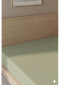 Resim %100 Pamuk Ranforce Premium Tek Kişilik Plus Lastikli Çarşaf - Ye Yeşil 