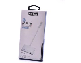 Resim Go-Des Go Des GD-UC018 Lightning Kulaklık - Şarj - 3.5 mm Aux Dönüştürücü Adaptör 
