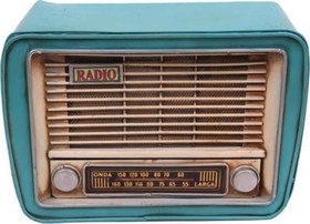 Resim Dekoratif Metal Radyo Kumbaralı Vintage Hediyelik 