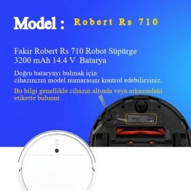 Resim Ümit Maker Fakir Robert Rs 710 Robot Süpürge 3200 mAh 14.4 V Batarya - Orjinal Uyumlu Uzun Ömürlü, Yüksek Performans Pil 