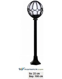 Resim 20 Lik Lale Meridyen Model Park Bahçe Aydınlatma Çim Direği 