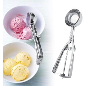 Resim Delixa Mallart® Paslanmaz Çelik Dondurma & Kurabiye Porsiyonlama Kaşığı 