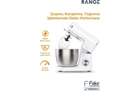 Resim Fakir Range Fixroll Mutfak Şefi 1500 W Güçlü Motor 5 L Paslanmaz Çelik Hazne Beyaz Renk 