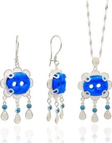 Resim Telkari Işlemeli Midyat Süryani Nazar Boncuğu Set 201021121 