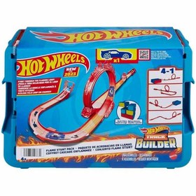 Resim HOT WHEELS HMC04 Track Builder Alev Temalı Akrobasi Seti 