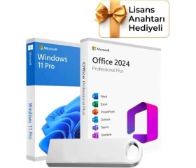Resim Microsoft Windows 11 Pro + Office 2024 Pro Plus Kurulum Dosyalı USB Bellek 16GB Lisans Anahtarı Hediyeli 