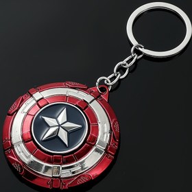 Resim 1 Adet, Şık Joker Minimalist Kaptan Amerika Kalkanı Yıldız Pandantif Anahtarlık, Erkekler İçin Araç Anahtarı Aksesuarı ve Sırt Çantası Süsü, Günlük Kullanım ve Hediye için Uygun 
