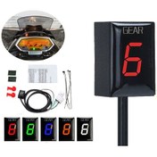 Resim Yaleker Yamaha Moto Sprey Enjeksiyonlu Modeller İçin Dijital Vites Gösterici, 1-6 Vites Aralığı, Oranj Işık, Korumalı Malzeme, Kolay Kurulum 
