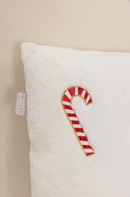 Resim Charm Baston Şeker İşlemeli Krem Kırlent 45x45 35255A 