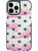 Resim shoptocase Iphone 14 Pro Uyumlu Lens Korumalı Anti Shock Cloud Eyes Tasarımlı Telefon Kılıfı 