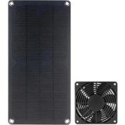 Resim 10W Monokristalin Güneş Paneli DC5521 Çıkış Şarjı 12V Pil Pv Plaka Pet Egzoz Fanı Tavuk Köpek Güneş Fanı (Yurt Dışından) 