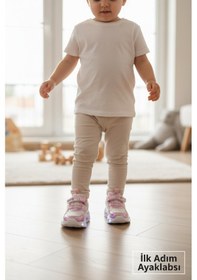 Resim Enoch Kalp Figürlü Ve Kanat Detaylı İlk Adım Bebek Ayakkabı Beyaz - Pembe 