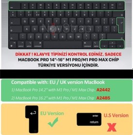 Resim Macbook Uyumlu Pro Uyumlu 2021 14 Inç A2442 Türkçe Klavye Koruyucu Kılıf 