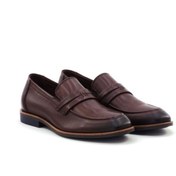 Resim step by step Erkek Kahverengi Loafer Ayakkabı 