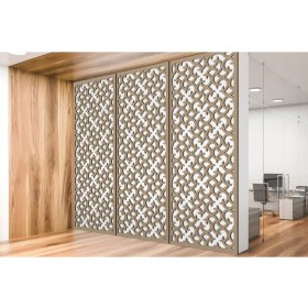 Resim Liar Ahşap Seperatör (Paravan) - KSP-54 - (18 mm) - (69 cm x 139 cm) - (Ham) 