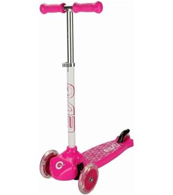 Resim Evo Işıklı 3 Tekerlekli Pembe Scooter 