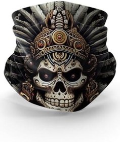 Resim Bebo Store Extreme Spor Motor Ve Bisiklet Kullananlara Özel Desenli Buff Boyunluk Bandana Balaklava - skull-0208-6 