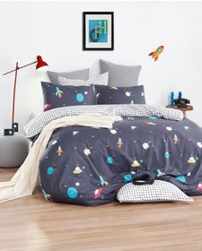 Resim 2li Yastık Kılıfı Uzay Lacivert Lacivert 