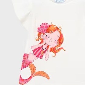 Resim Mayoral Kız Çocuk T-shirt 3007 Ekru 
