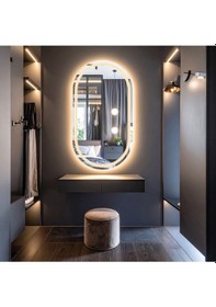 Resim Serava Günışığı Lazer Kumlamalı Lavabo & Banyo Aynası Dokunmatik Sensörlü 90 X 50 