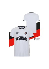 Resim Beşiktaş Orijinal Lisanslı Nostalji Beyaz Çocuk Forma + Bileklik Set Hediyelik Ahşap Kutulu Beyaz - Kırmızı - Siyah 