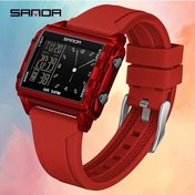 Resim Cloud011 Sanda Erkekler İçin Büyük Kadran Transparan Kırmızı Spor Ve Outdoor Saati Diğer 