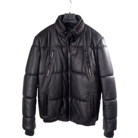 Resim Toskana Design Siyah Çok Cepli Erkek Puffer Deri Ceket | 200-4055 - M / Siyah 