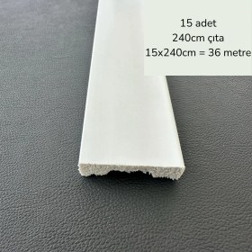 Resim Diecor Dekoratif Boyanabilir 15 Adet 4 cm Düz Polistren Duvar Çıtası 