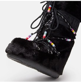 Resim Moon Boot Icon Faux Fur Beads Kadın Bot 80d1408990 Siyah 