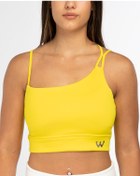 Resim Wiawi Kadın Ince Askılı Spor Sütyeni Atlet Esnek Crop Top - Sunlight Sarı 