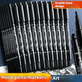 Resim 20 Adet Çift Uçlu Kalıcı Marker Kalemler - İnce & Keskin Uçlar, Sızmaz Alkol Bazlı Mürekkep - Çizim, Etiketleme, El İşleri, Okul, Ofis, Sanat İçin - Plastik, Ahşap, Metal, Cam ile Uyumludur - Profesyoneller ve Sanatçılar için İdeal, Şık Tasarım, Akıcı Yazım, Eskiz Markörler, Ofis Çalışanları 