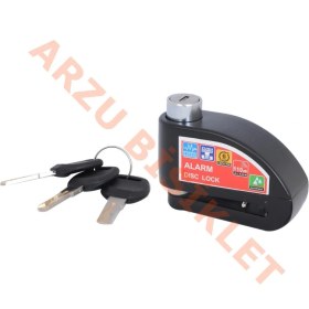 Resim Motosvn Motosıklet Disk Kilidi Alarmlı Siyah 110DB 3 Anahtarlı 