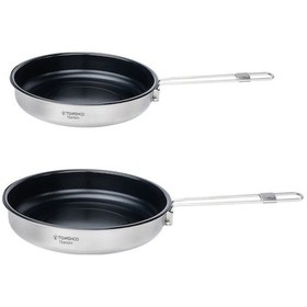 Resim Ankatek Titanyum Yapışmaz Kamp Kızartma Tavası Katlanır Saplı Açık Plaka Bulaşık Kase Tava Sofra Vj Gümüş Gümüş 