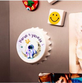 Resim İsme Özel Uzay Konsepli Doğum Günü Açacak Magnet 10 Adet 