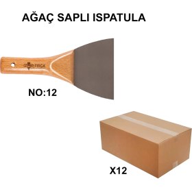 Resim Izmir Fırça Arge Toptan Ağaç Saplı Ispatula No:12 - 12 Adet 006812 
