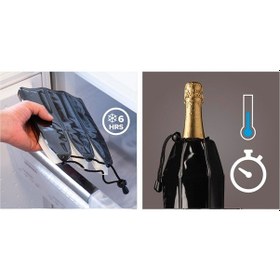 Resim Vacu Vin 3887560 Aktif Şarap / Şampanya Soğutucu Platin Çok Renkli 