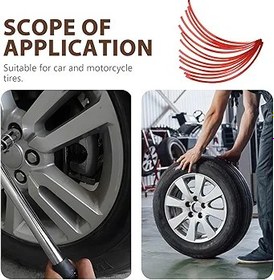 Resim TOPPERFUN 16 Yansıtıcı Şeritler Yansıtıcı Jant Bandı Motosiklet Araba Jant Çıkartması Jant Çizgili Göbeği Dekoratif Şerit 