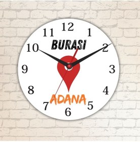 Resim Memelekete Özel Duvar Cam Saati 293223 Beyaz 