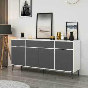 Resim Elina Ayaklı Konsol - Beyaz/antrasit Çok Renkli 