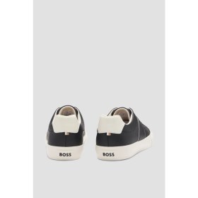 Resim Boss Erkek Marka Logolu Rahat Taban Günlük Siyah-Beyaz Sneaker 50522833-002 