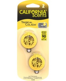Resim California Scents® Mini Diffuser "Tropical Colada" Kalorifer Geçme Koku 2'li Set 