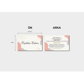 Resim rprint Teşekkür Kartı 100 Adet Ön Ve Arka Baskılı 