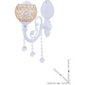 Resim Beyaz Şapkalı, Parlak Taş Detaylı Lüks Aplike Dekoru 