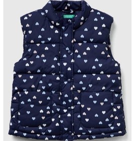 Resim United Colors Of Benetton Kız Bebek 2v3ygj00o-25k Desenli Yelek Lacivert-2120 Lacivert 