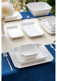 Resim Acar Lexi 6 Kişilik 29 Parça Gold Porselen Yemek Takımı 