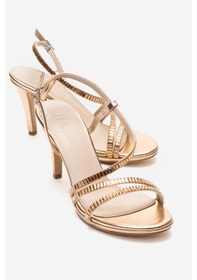 Resim Luvishoes Nuevo Rose Cilt Taşlı Kadın Topuklu Abiye Ayakkabı 