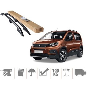 Resim Citroen Berlingo Üst Port Bagaj Tavan Çıtası 2019 - Siyah-Gri 