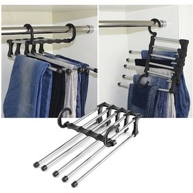 Resim Pantolon Askılık 5'li Hareketli Askı Gri 