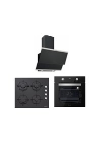Resim Silverline BO6502B02 - CS5335B01 - 3420 Classy 60 Siyah Cam Ankastre Set 